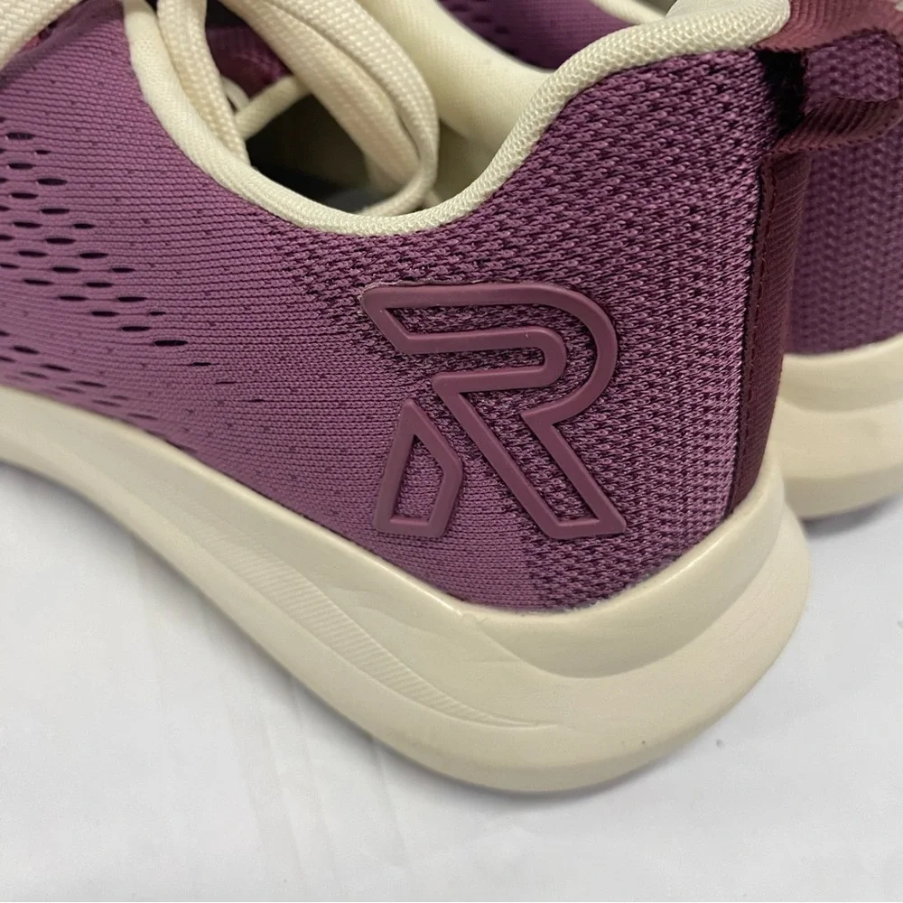 Rieker Evolution Soft Women's 40 Lightweight Knit Walking Sneakers - Plum/Cream